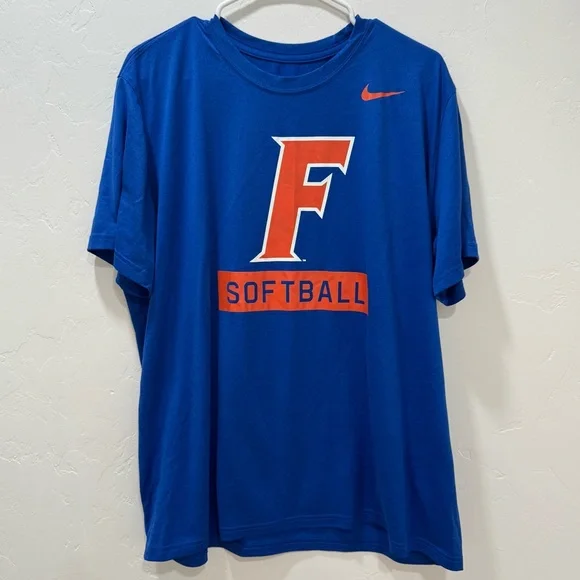 Royal Blue Florida Gators Softball Performance T-Shirt Nike Dri-fit Men's XL - Picture 2 of 12